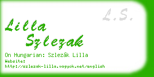 lilla szlezak business card